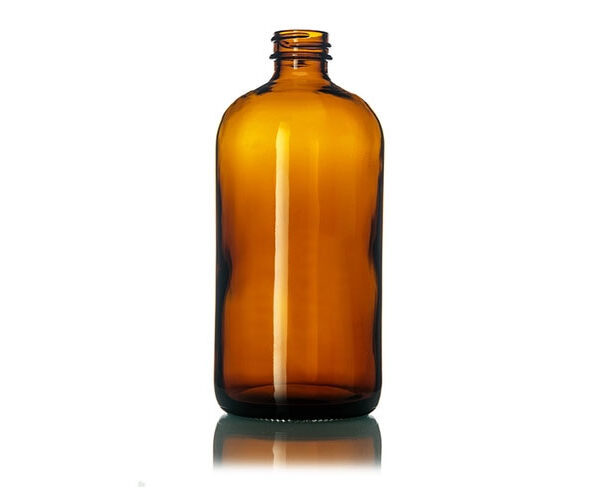 16oz amber glass bottle no lid
