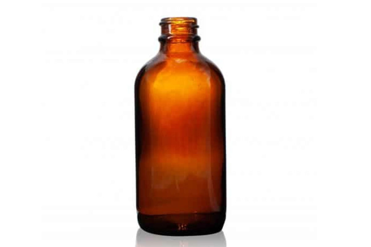 8oz amber glass bottle no lid