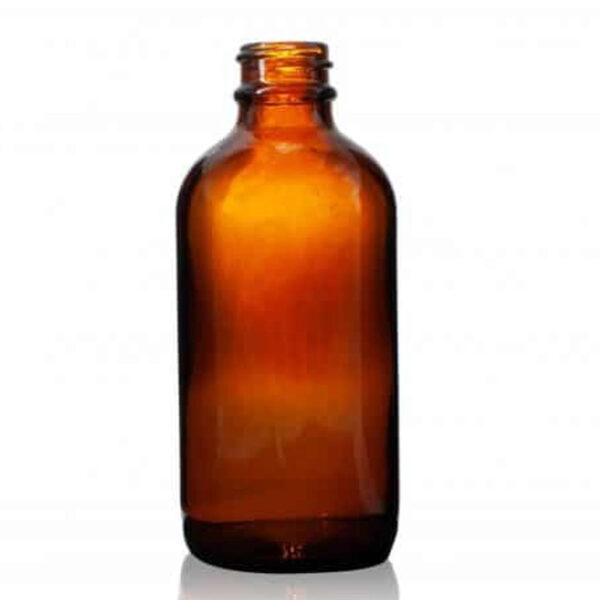 8oz amber glass bottle no lid