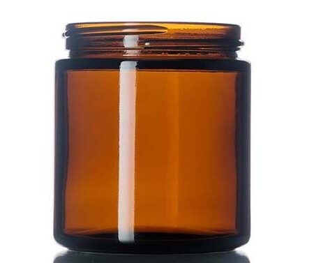 4OZ AMBER GLASS JARS (58/400)