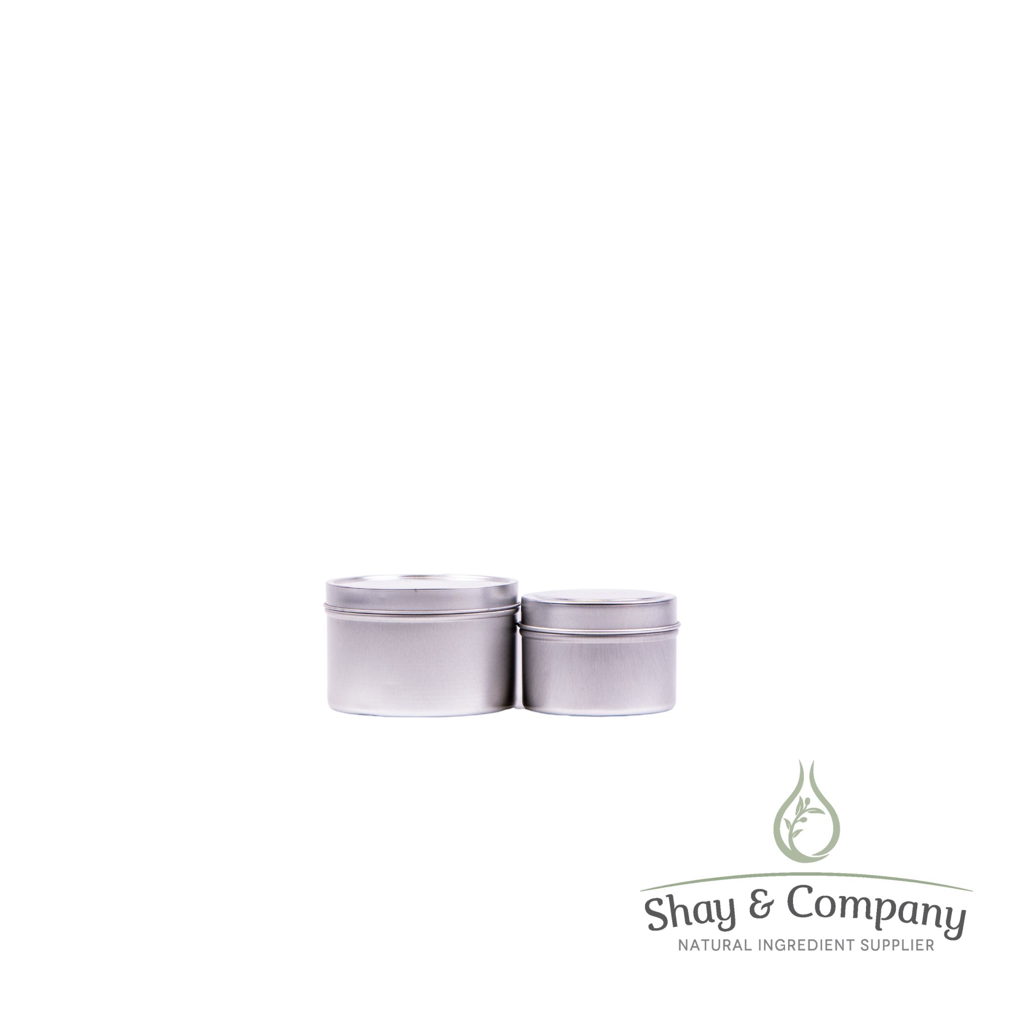 CANDLE TIN SILVER 4OZ DEEP WITH LID