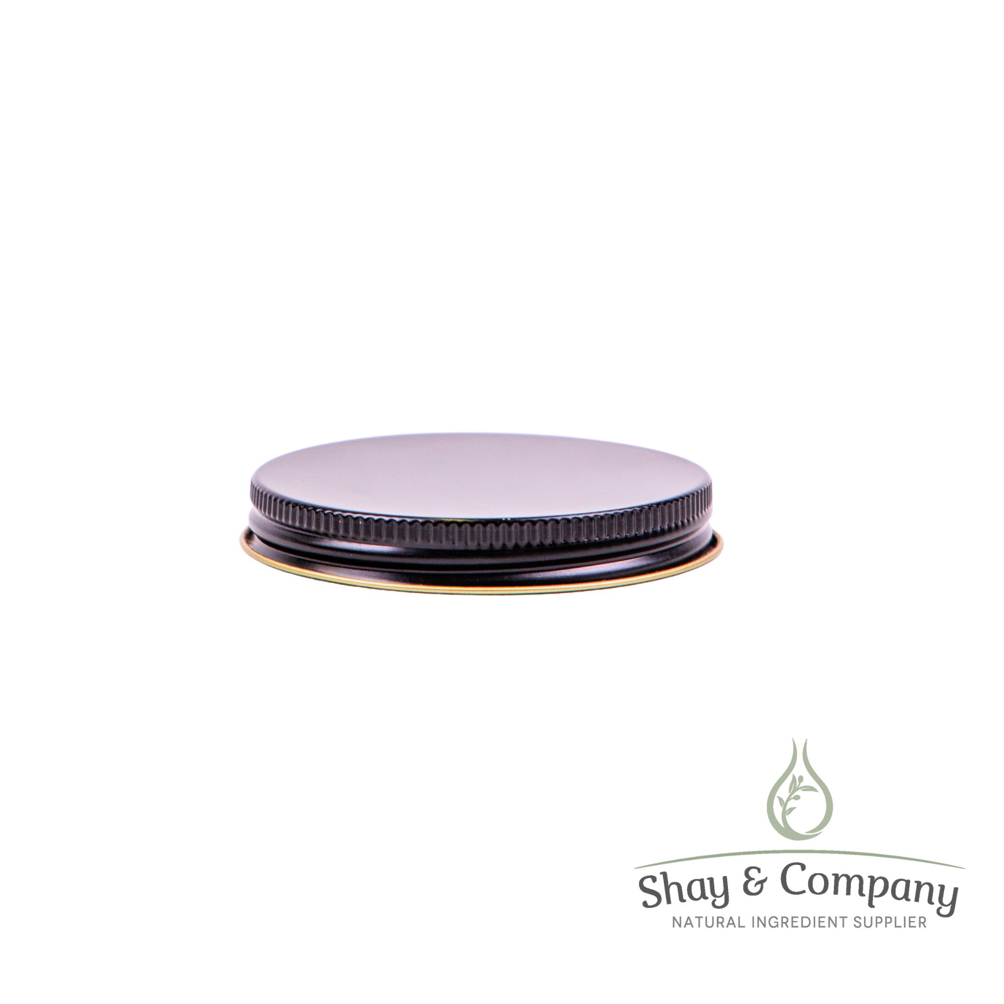 4OZ BLACK & GOLD JAR LIDS 58/400 (JARS LISTED SEPARATELY)