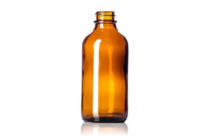 4OZ Amber Glass Bottle 22/400 (Lids sold separately)