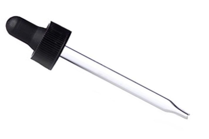 4oz Dropper Black with Glass Dip Tube (22/400MM 108MM dropper)
