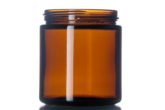 4OZ Amber Glass Jars 58/400 (Lid options listed)