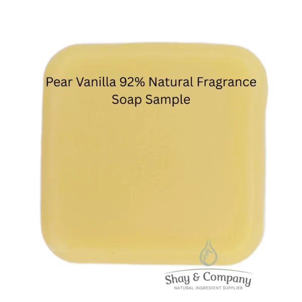 pear vanilla 92% natural fragrance soap sample